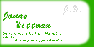 jonas wittman business card